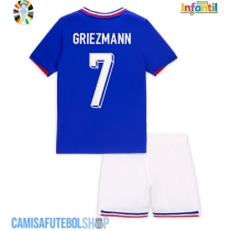 Camisa de time de futebol França Antoine Griezmann #7 Replicas 1º Equipamento Infantil Europeu 2024 Manga Curta (+ Calças curtas)